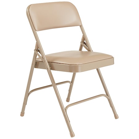 Folding Chair, Vinyl, Beige, PK4 MPN:1201