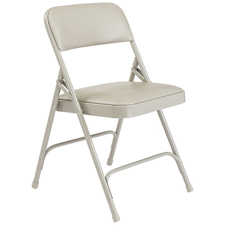 Folding Chair, Vinyl, Gray, PK4 MPN:1202