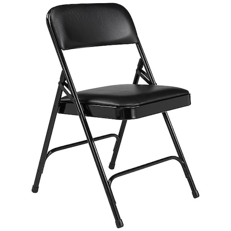 Folding Chair, Vinyl, 29-1/2in H, Black, PK4 MPN:1210