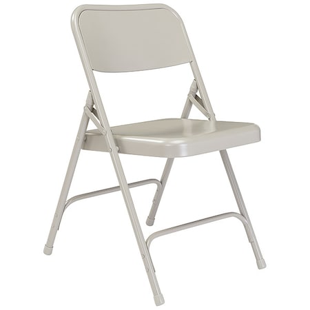Folding Chair, Gray, 18-1/4 In., PK4 MPN:202