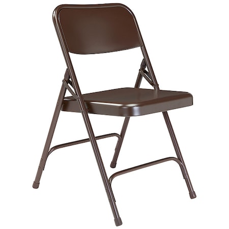 Folding Chair, Brown, Steel, Unpadded, PK4 MPN:203