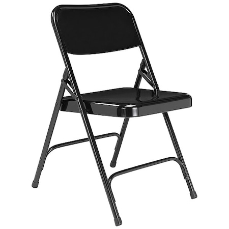 Folding Chair, Black, 18-1/4 In., PK4 MPN:210