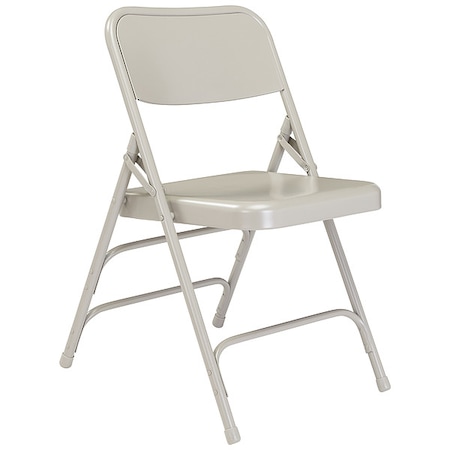 Folding Chair, Gray, 18-3/4 In., PK4 MPN:302