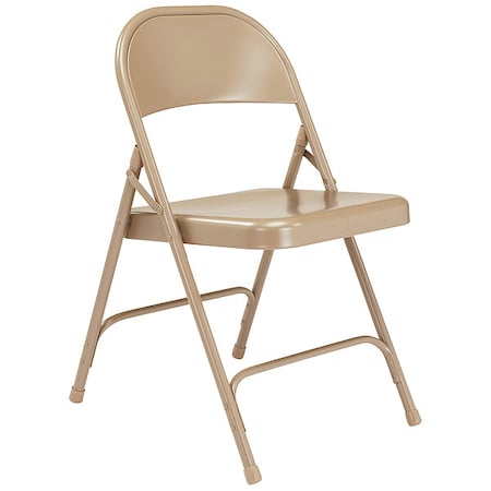 Folding Chair, Steel, Beige, PK4 MPN:51