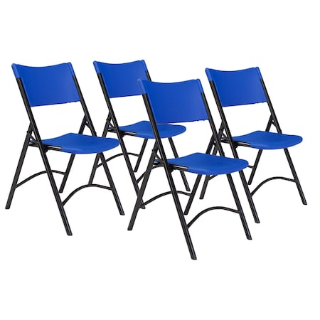 Folding Chair, Plastic, Blue, PK4 MPN:604