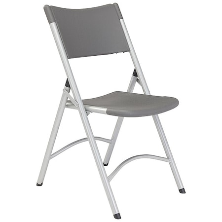 Folding Chair, Plastic, Charcoal, PK4 MPN:620
