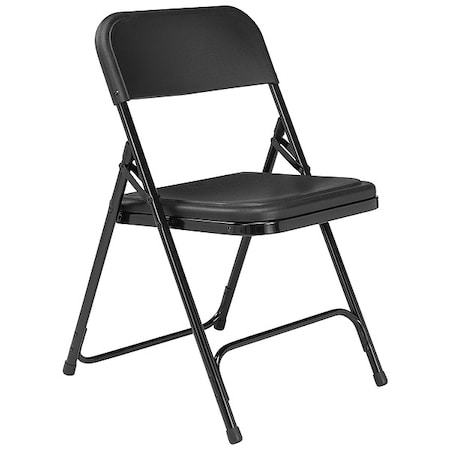 Folding Chair, Plastic, Black, PK4 MPN:810