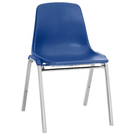 Stacking Chair, 8100 Series, Polypropylene Blue, PK4 MPN:8125