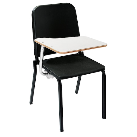 Black Melody Music Stack Chair W/Right White Tablet Arm MPN:8210/TA82R