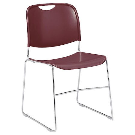 Ultra-Compact Plastic Stack Chair, Wine MPN:8508