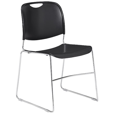 Stacking Chair, 8500 Series, Polypropylene Black, PK4 MPN:8510