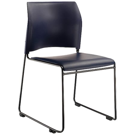 Stacking Chair, Vinyl, 30-3/4in H, Black MPN:8704-10-04