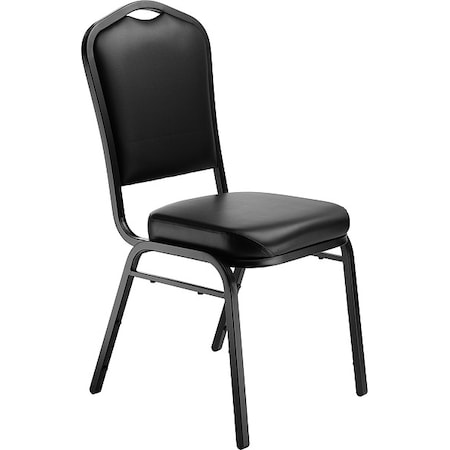Deluxe Vinyl Upholstered Stack Chair, Panther Black MPN:9310-BT