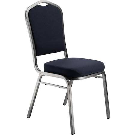 Deluxe Fabric Upholstered Stack Chair, Midnight Blue MPN:9354-SV