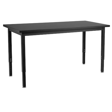 Rectangle Height Adjust Science Lab Table, 24