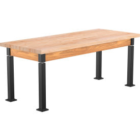 NPS® Aero-Lift Adjustable Height Science Lab Table Butcher Block Top 72