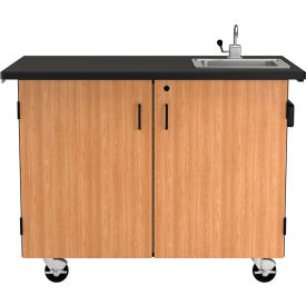 NPS Mobile Science Cabinet with Shelves & Sink Chemical Resistant Top 48