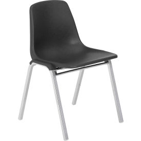 Poly Shell Stack Chair - Black 8110 - Pkg Qty 4