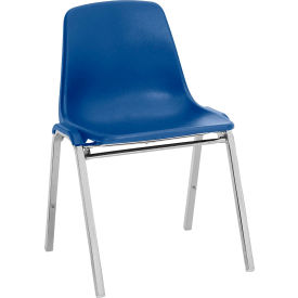 Poly Shell Stack Chair - Blue 8125 - Pkg Qty 4