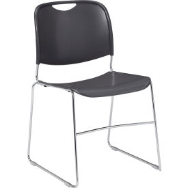 Stacking Chair - Plastic - Gray 8502 - Pkg Qty 4