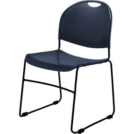 NPS Commercialine Stack Chair - Polypropylene - Navy - 850-CL Series 855-CL - Pkg Qty 4