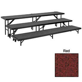 3 Level Straight Riser with Carpet - 96
