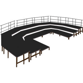 NPS® Seated Choral Riser Configuration 3 Level Polydeck Floor 576