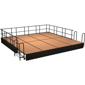 NPS® Stage Package Hardboard Black Shirred Pleat Skirting 192