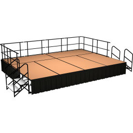 NPS® Stage Package Hardboard Black Shirred Pleat Skirting 192