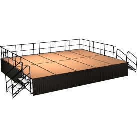 NPS® Stage Package Hardboard Black Shirred Pleat Skirting 192