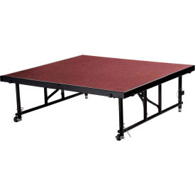 National Public Seating® Transfix 4'L x 4'W Portable Stage w/ Adjustable 16-24