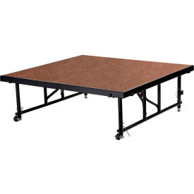 National Public Seating® Transfix 4'L x 4'W Hardboard Portable Stage with Adjustable 16-24