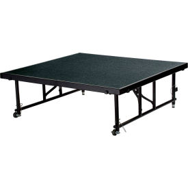 National Public Seating® Transfix 4'L x 4'W Portable Stage w/ Adjustable 24-32