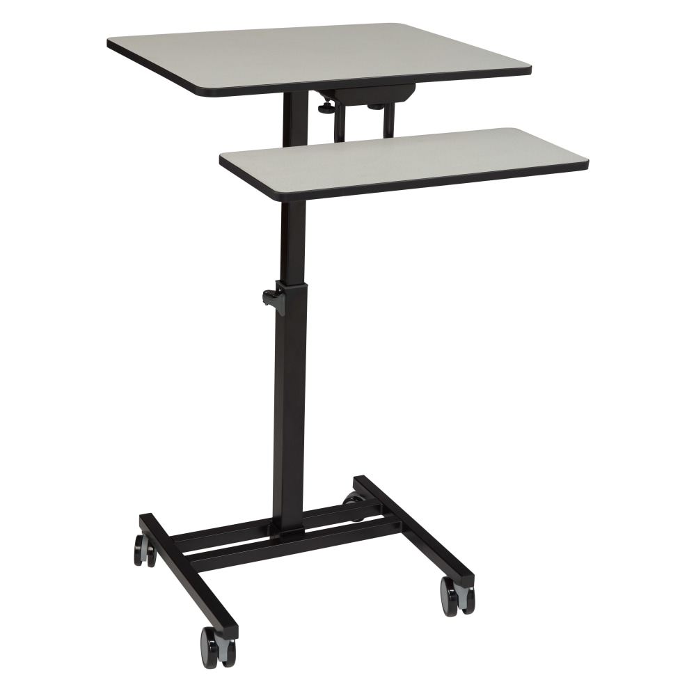 National Public Seating 26inW Sit Stand Students Desk, Gray Nebula MPN:EDTC/1