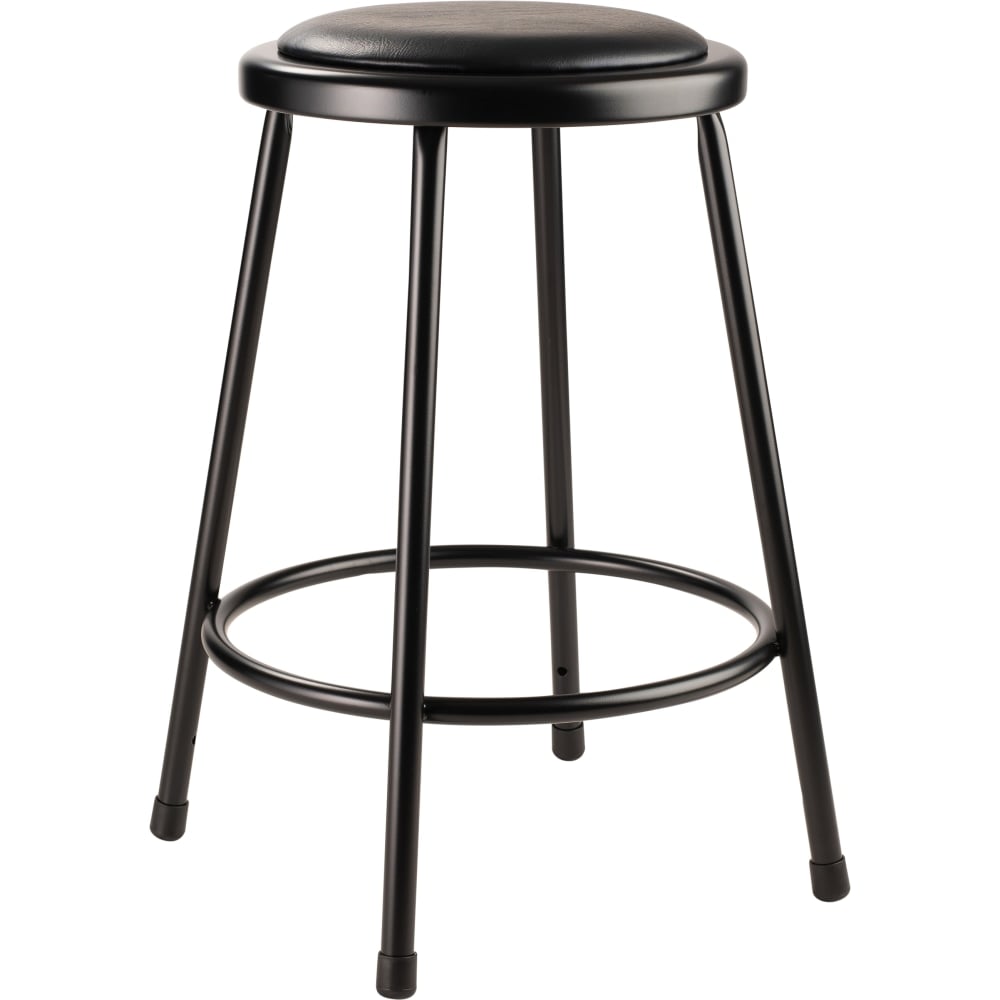 National Public Seating 6400 Vinyl Stool, 24inH, Black, No Assembly Required MPN:6424-10