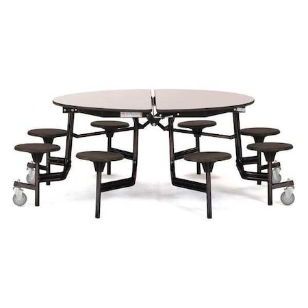 Round Mobile Stool Table, 60