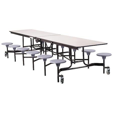 Rectangle Mobile Stool Table, 59