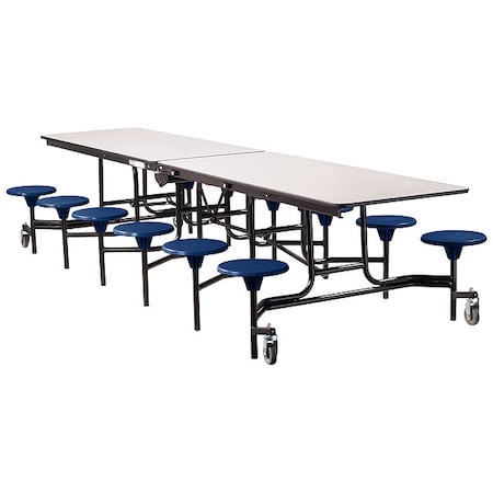 Rectangle Mobile Stool Table, 59