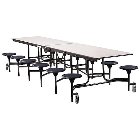 Rectangle Mobile Stool Table, 59
