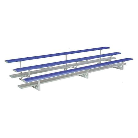 Bleacher, 3 Rows, 58 13/16 in x 15 ft, Blue MPN:NB-0315ASTD_5005S