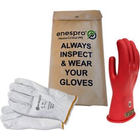Enespro® ArcGuard® Class 0 ArcGuard Rubber Voltage Glove Kit Red Size 10 KITGC0R10 KITGC0R10