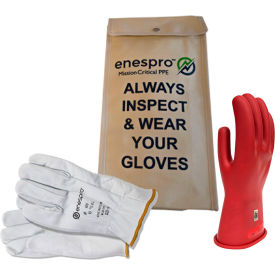 Enespro® ArcGuard® Class 0 ArcGuard Rubber Voltage Glove Kit Yellow Size 10 KITGC0Y10 KITGC0Y10