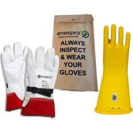 Enespro® ArcGuard® Class 2 Rubber Voltage Glove Kit Yellow Size 10 KITGC2Y10 KITGC2Y10