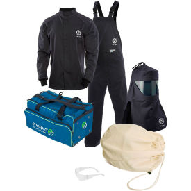 Enespro® ArcGuard® 40 cal Compliance Arc Flash Kit Short Coat & Bib Overall SM No Gloves KIT4SC40NGSM