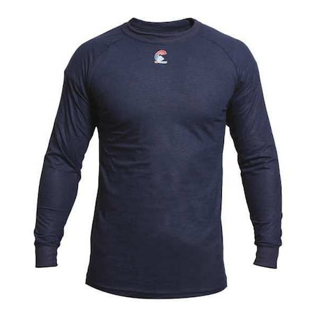 Men's Flame-Resistant Crewneck Shirt, 4 cal/sq cm, XL, Modacrylic MPN:C52FKSRLSXL