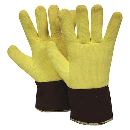 Thermal Gloves, Terry Cloth/Kevlar®, 500 Degrees F Max Temp., Yellow, Jumbo, 1 PR MPN:G45RTRF01012-NR