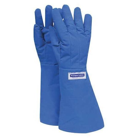 Waterproof Cryogenic Gloves, 17 in Length, Nylon, Extended Gauntlet, Elbow Coverage, M MPN:G99CRBEPMDEL