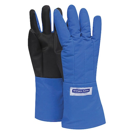 Cryogenic Gloves, 15 in Length, Nylon, Gauntlet, Elbow Coverage, -300 Degrees F Min Temp., L MPN:G99CRSGPLGMA