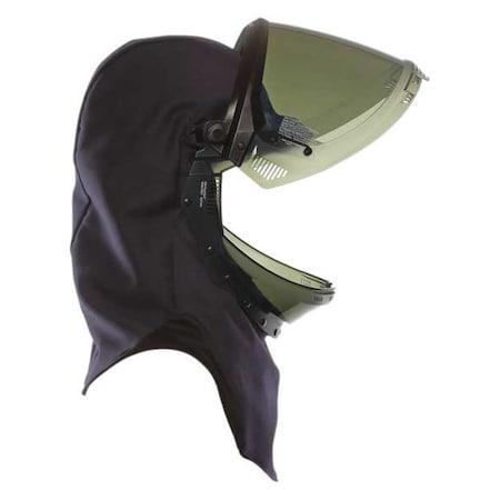 Arc Flash Hood, 4 PPE CAT, 40 cal/sq cm, Navy, Universal MPN:H65UQUQ40LF