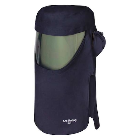 Arc Flash Hood, 4 PPE CAT, 40 cal/sq cm, Navy, Universal MPN:H65UQUQFAN40PV